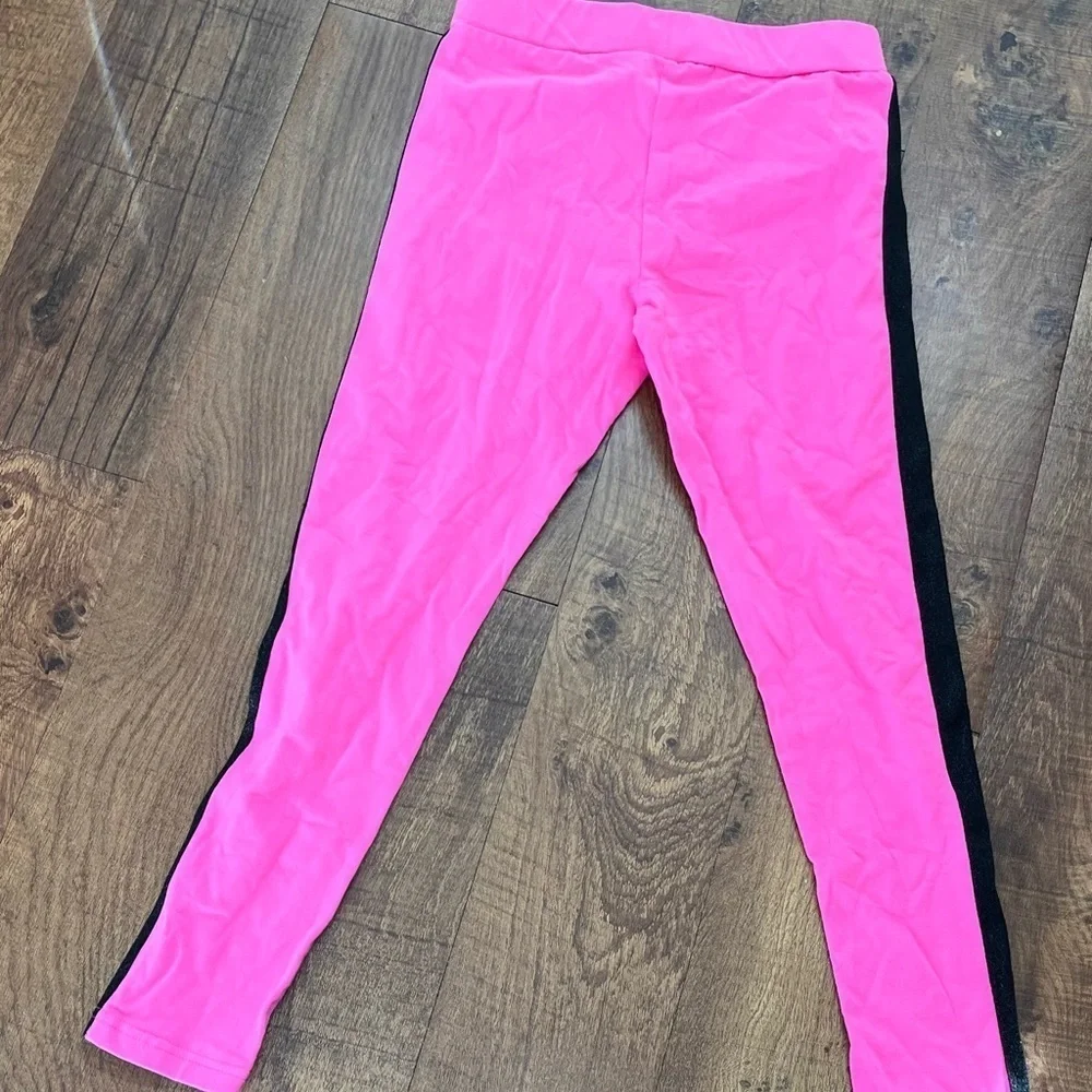 NWT converse girls youth leggings pink black sparkly extra large XL 13-14 years